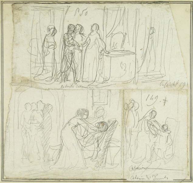 Cherubino Cornienti, compositional sketches